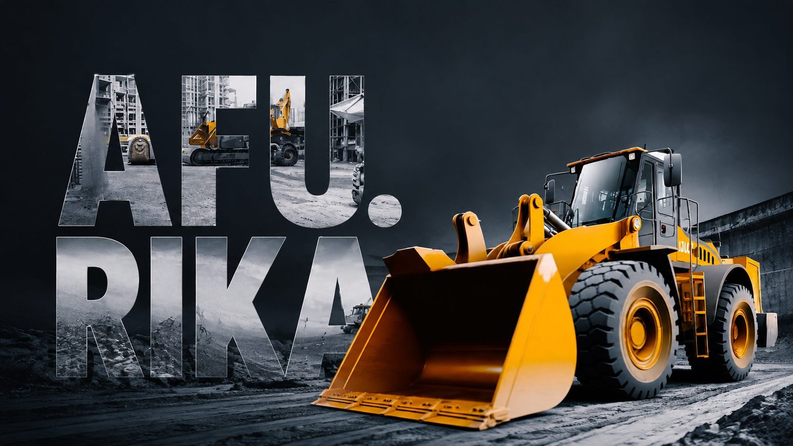 AFURIKA Engineering plant and machinery on a construction site
